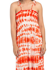 Tie Dye Tie Shoulder Midi Dress | TJ Maxx