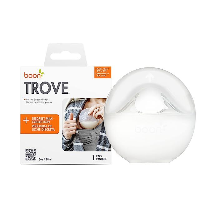 Boon TROVE Silicone Manual Breast Pump - Hands Free Breast Pump - Passive Breast Milk Collector S... | Amazon (US)