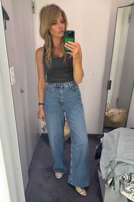Loving these wide leg jeans made from organic-cotton denim. Pair with a cute tank from COS!

#jeansandtank
#summerstyle
#COS

#LTKSaleAlert #LTKStyleTip