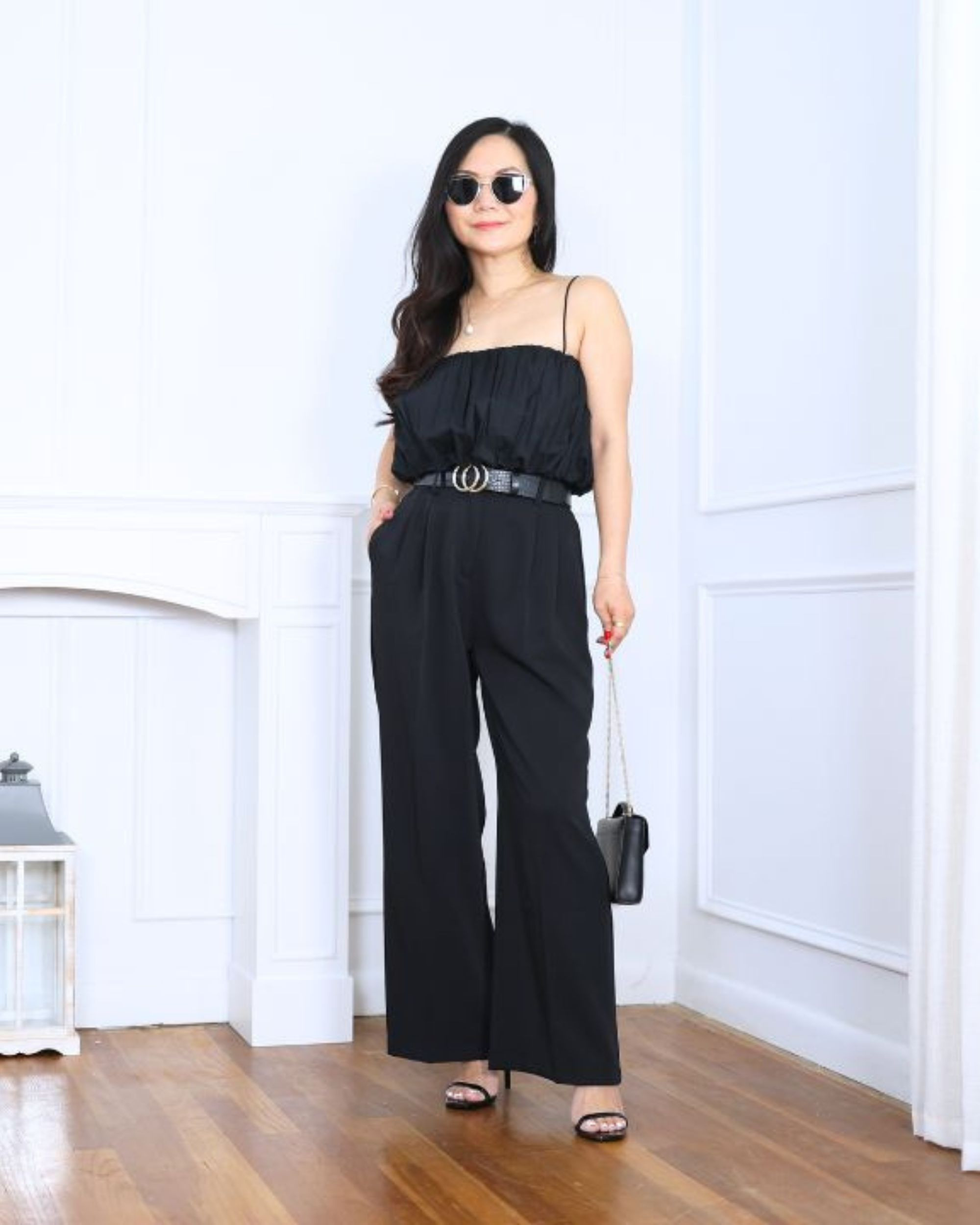 Wearing this black bubble hem crop top from Abercrombie (size S) with black wide-leg pants from Amazon (size S). Added a clutch and heels to keep it sleek and a little dressy. Love how this all-black look flatters my petite 5’2” frame!

#LTKPetite #LTKStyleTip #LTKOver40