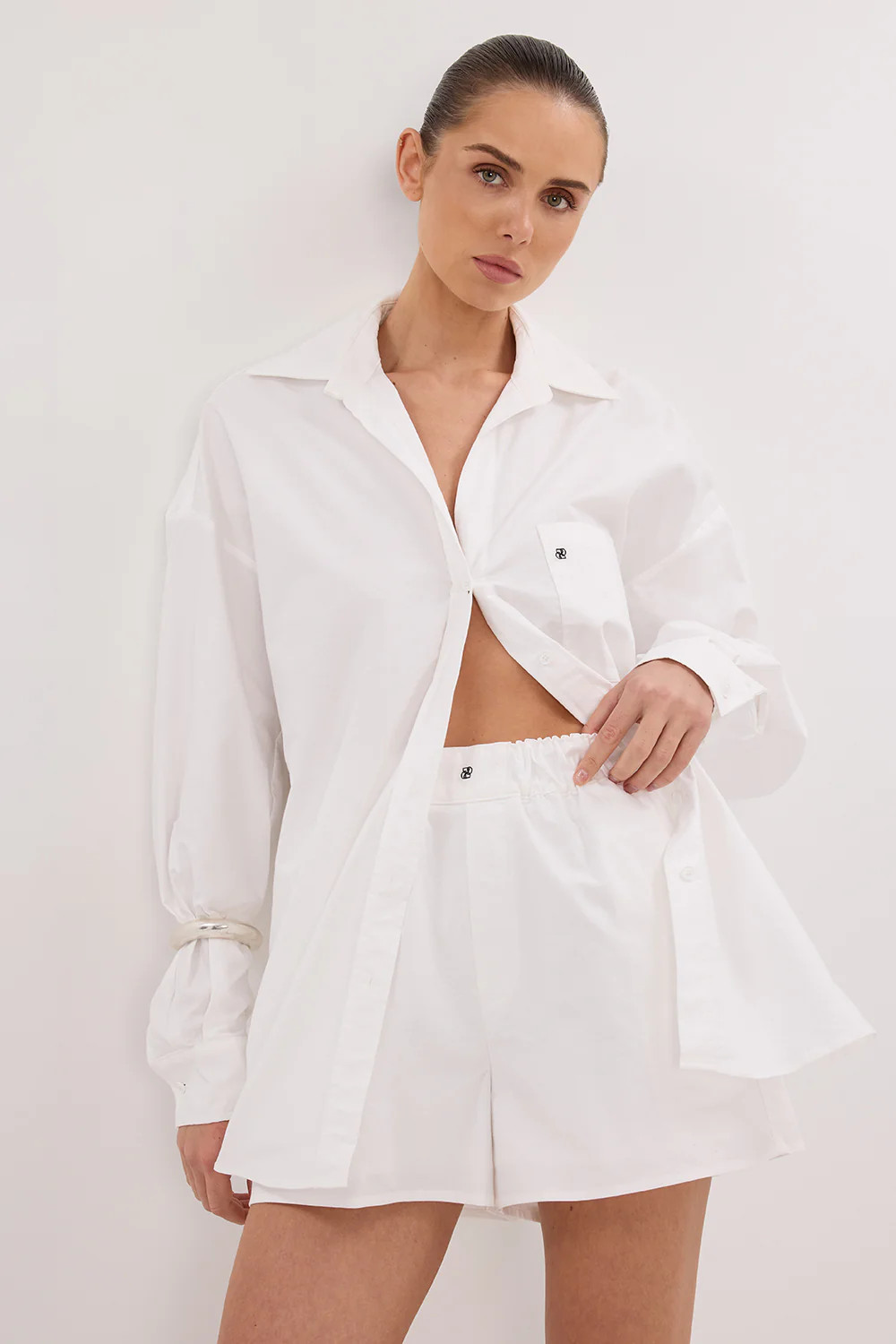RHEA WHITE OVERSIZED COTTON SHIRT | DISSH