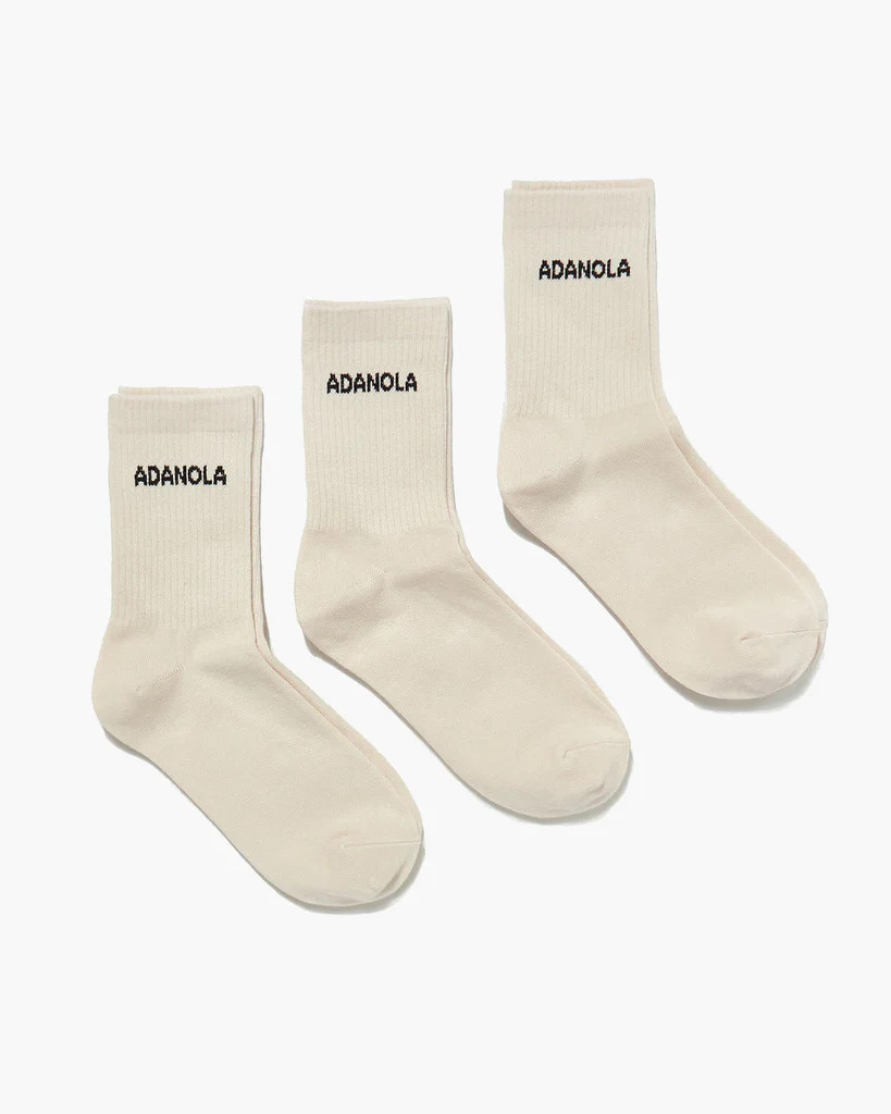 3 Pack Socks - Cream | Adanola UK