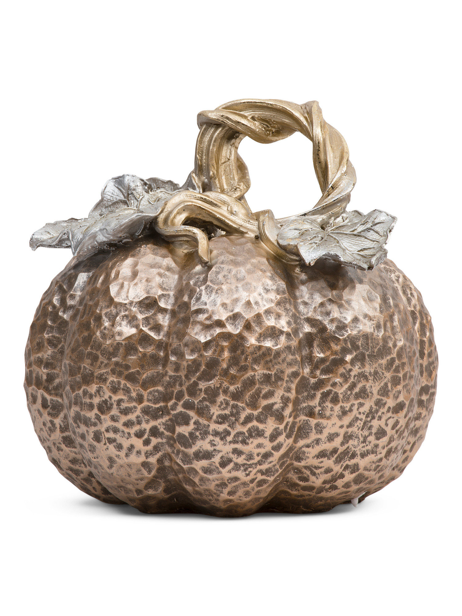 Metallic Pumpkin With Leaf Details | Pillows & Decor | Marshalls | Marshalls