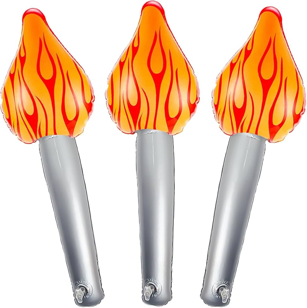 3 PCS Inflatable Torch Fun Torch Inflates For Halloween Cosplay, 16inch Fake Torch Plastic Torch ... | Amazon (US)