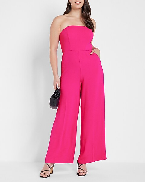 Strapless Wide Leg Jumpsuit | Express