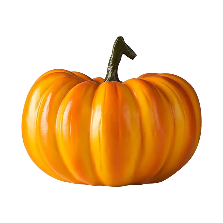 AURIGATE Artificial Orange Pumpkins Large Faux Harvest Pumpkins for Fall Thanksgiving Halloween S... | Walmart (US)