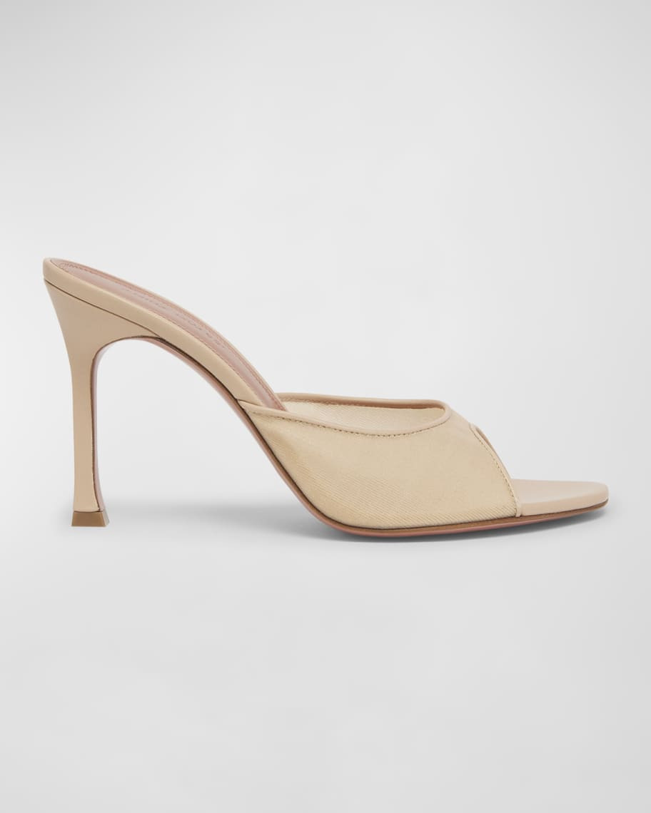 Amina Muaddi Alexa Mesh Slide Sandals | Neiman Marcus