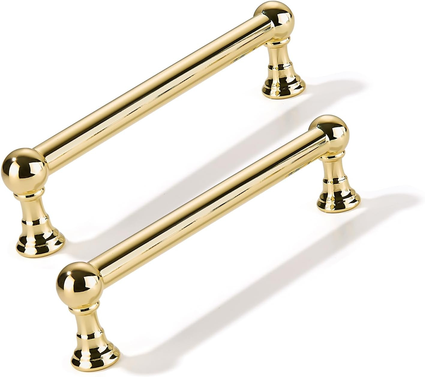 10 Pack 5 Inch Solid Kitchen Cabinet Handles Polished Brass Heavy Duty Cabinet Pulls Drawer Pulls Cabinet Hardware Kitchen Handles for Cabinets Cupboard Handles | Amazon (US)