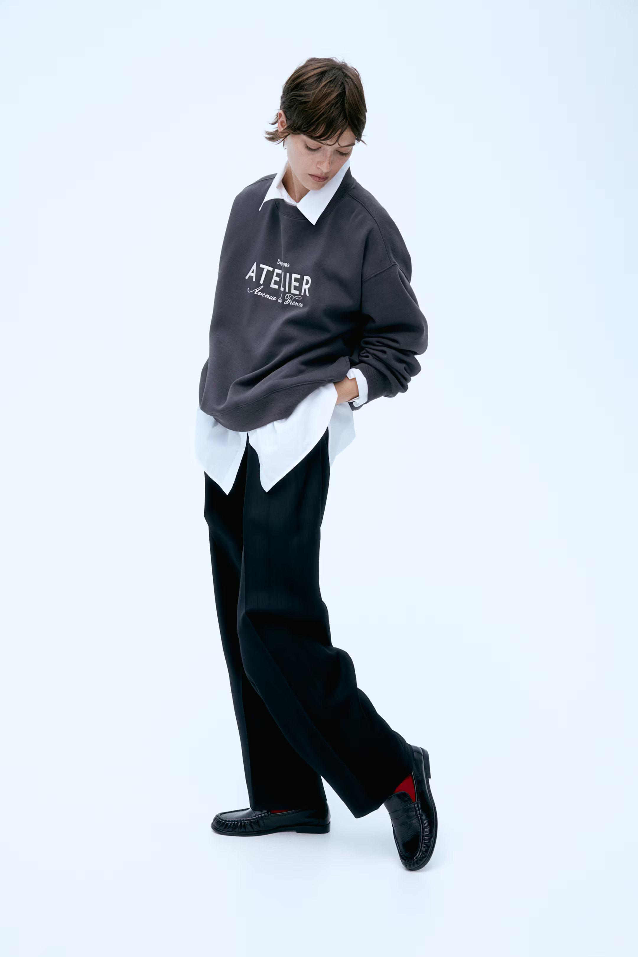 Sweatshirt with Text Motif | H&M (US + CA)