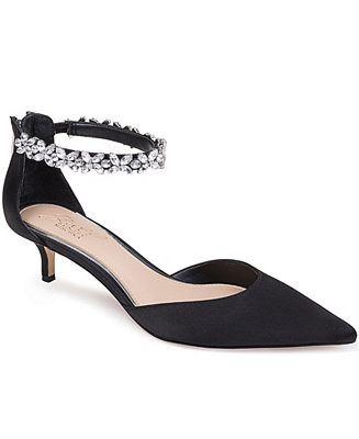 Jewel Badgley Mischka Women's Robles Kitten Heel Evening Pumps - Macy's | Macy's