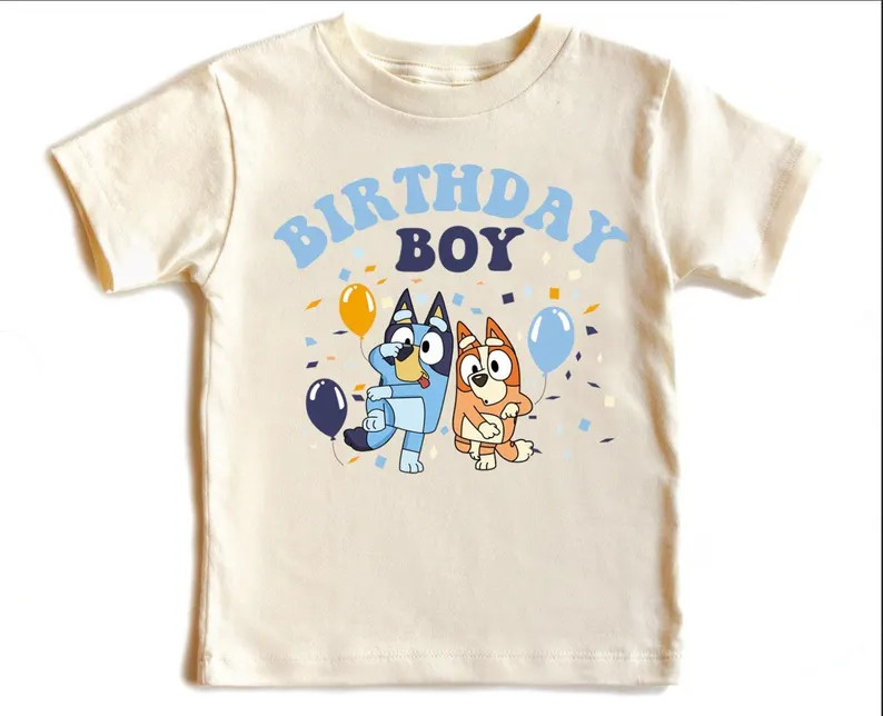 Blue Birthday Boy Shirt, Cartoon Toddler Tee, - Etsy | Etsy (Global)