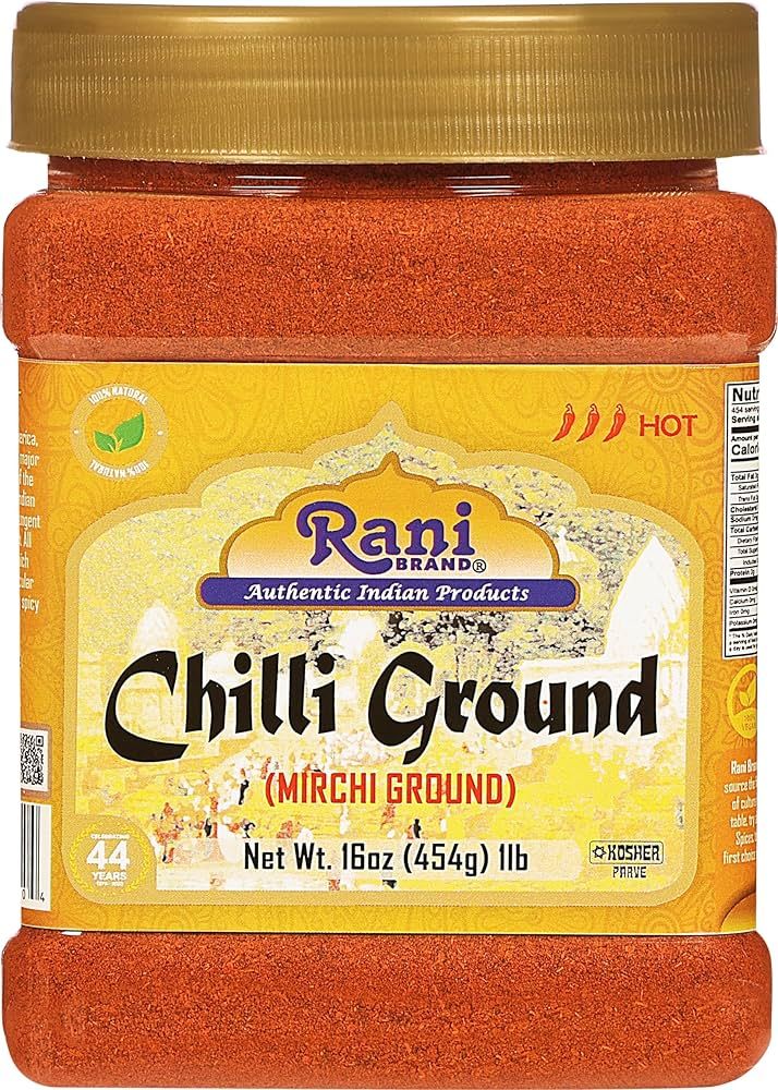 Rani Chilli Powder (Mirchi) Ground Indian Spice 16oz (1lb) 454g PET Jar ~ All Natural | Salt-Free... | Amazon (US)