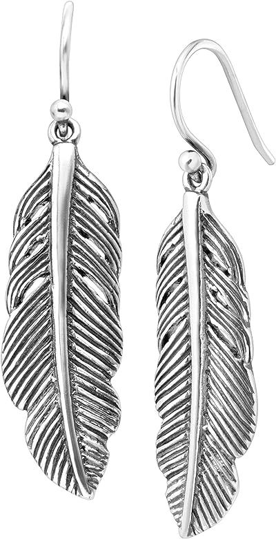 Silpada 'Etched Feather' Drop Earrings in Sterling Silver | Amazon (US)