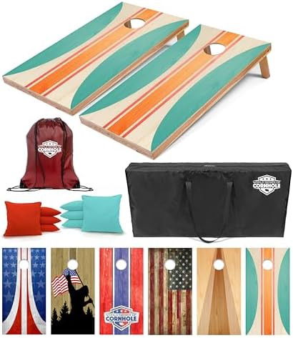 World Series of Cornhole Rustic Regulation Cornhole Boards Set – UV-Printed Wood Grain Design ... | Amazon (US)
