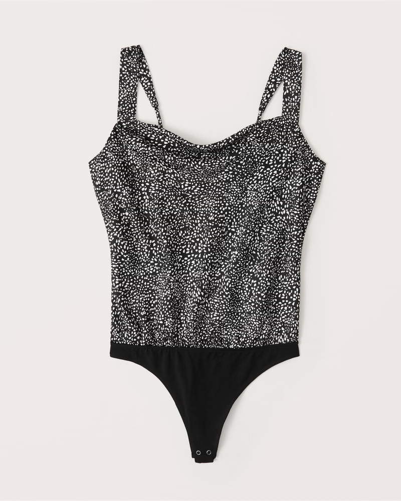 Women's Wide Strap Cowlneck Cami Bodysuit | Women's Tops | Abercrombie.com | Abercrombie & Fitch (US)
