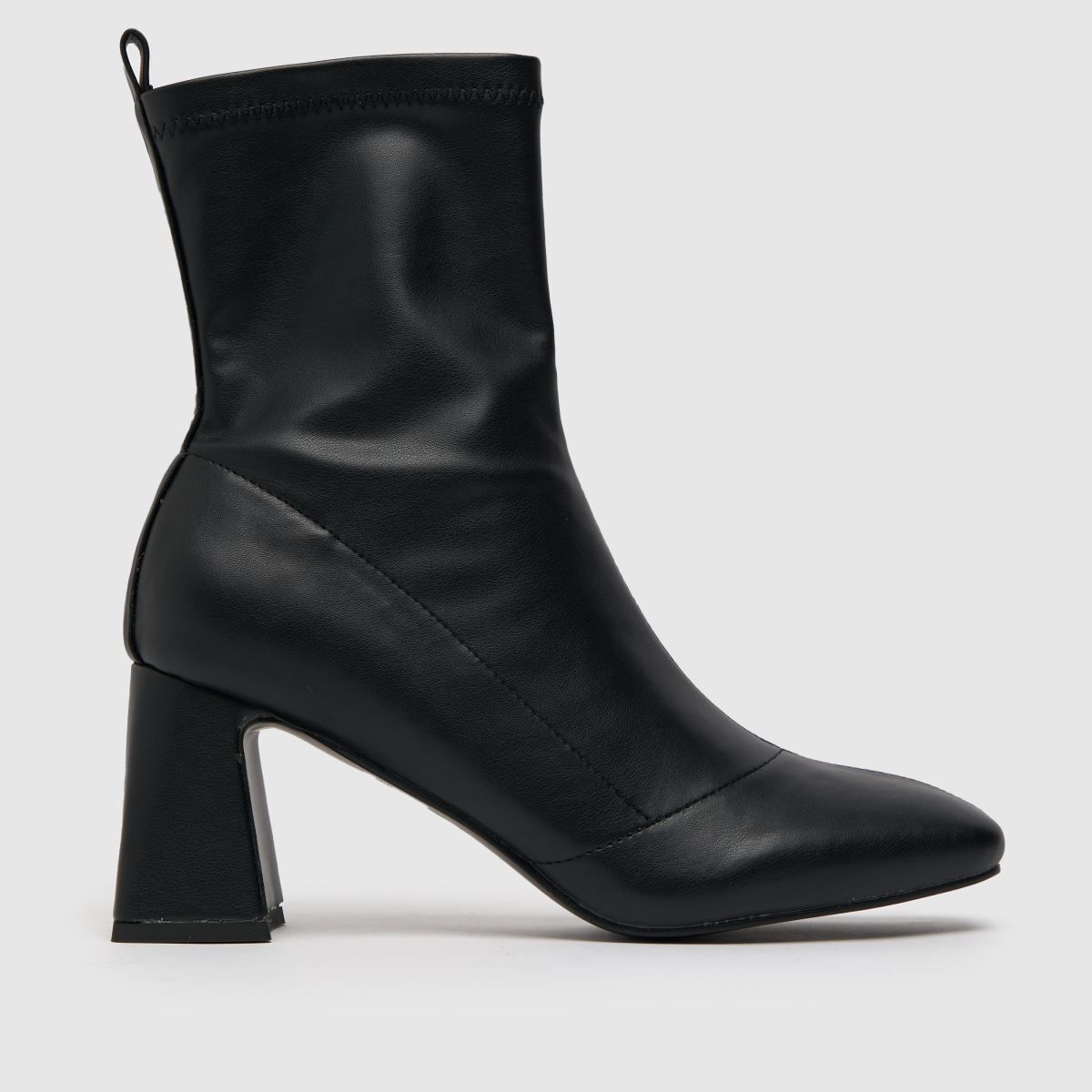 schuh black bella flared heel stretch boots | Schuh