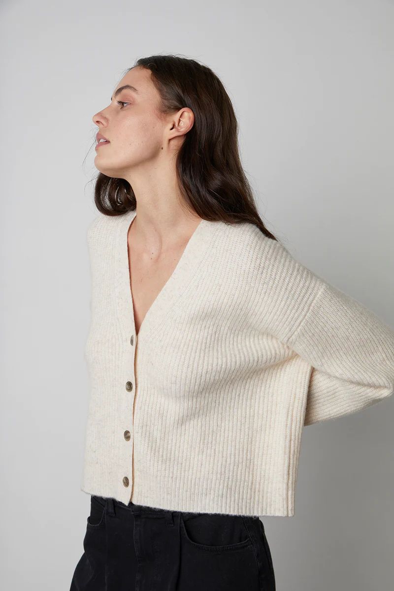 FRIDA BUTTON FRONT CARDIGAN | Velvet by Graham & Spencer