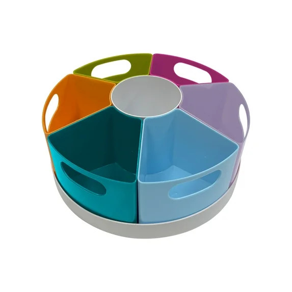 Pen+Gear 5-Compartment Rotating Teacher Organizer, Multicolor with Removable Compartments | Walmart (US)