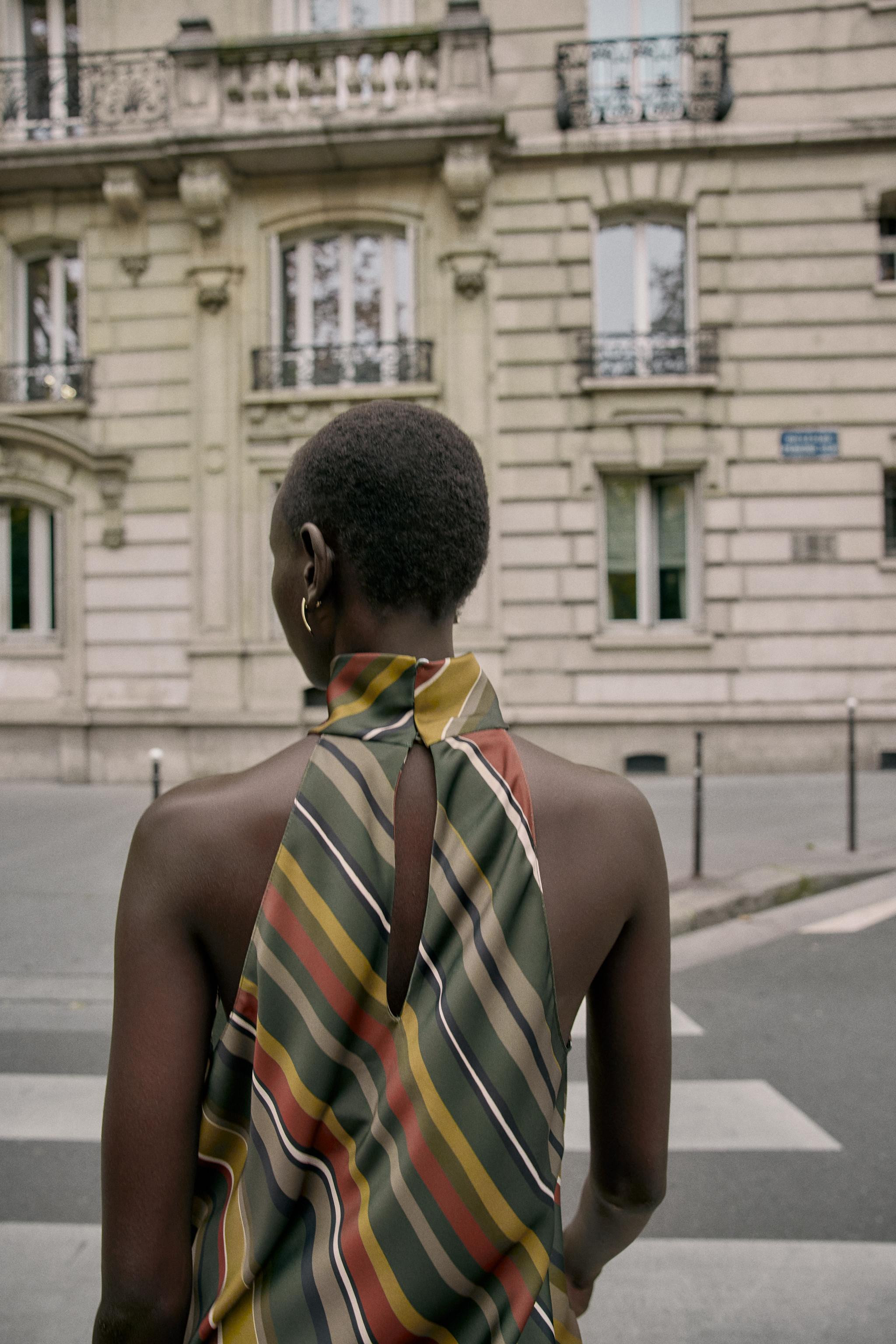 ASYMMETRIC STRIPED TOP | Zara UK