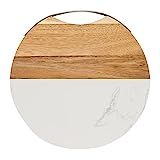 C.R Gibson QSBW-24018 Marble and Wood Charcuterie Board Serving Tray, 11.8'' D, Multicolor | Amazon (US)