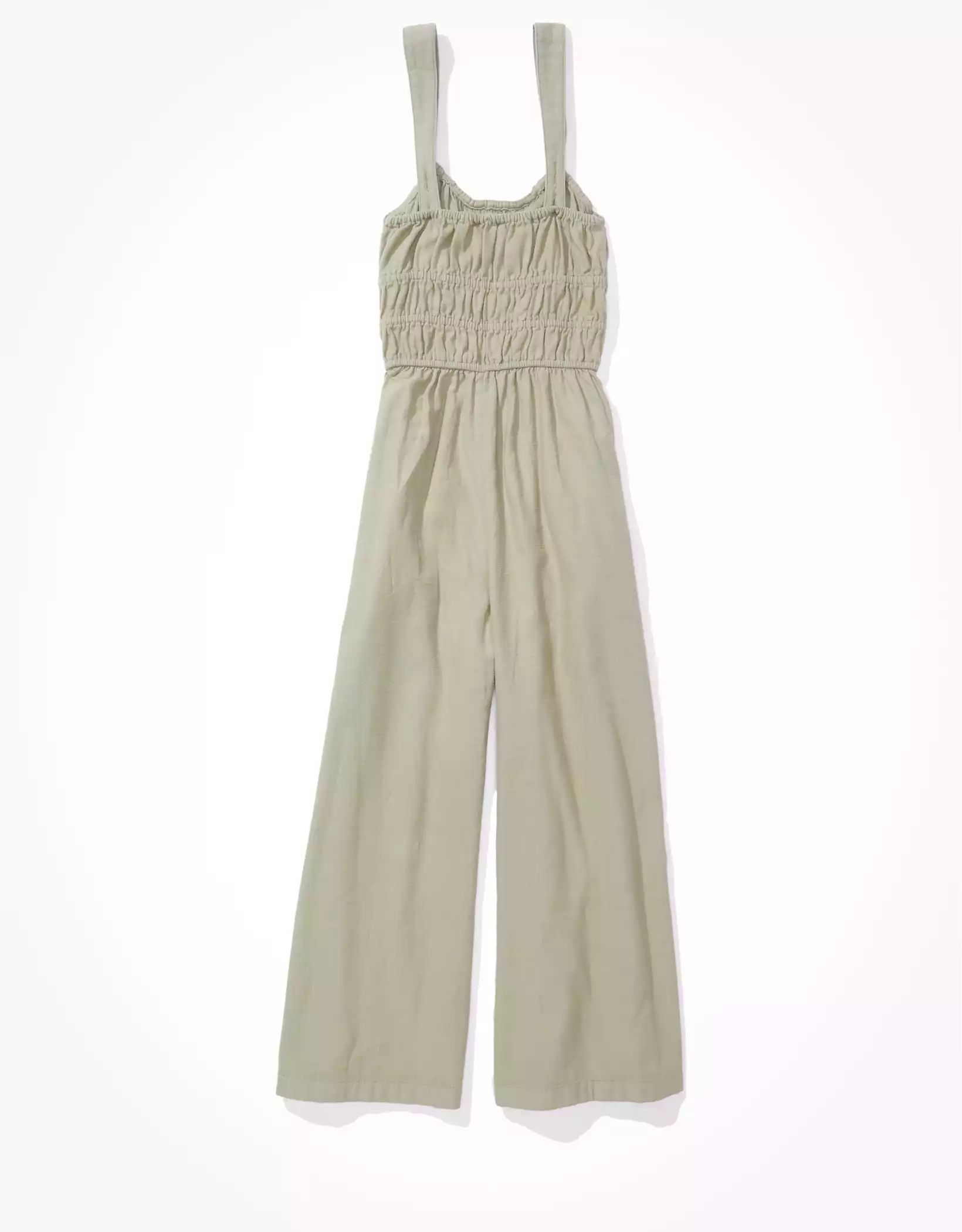 AE Smocked Cinched-Waist Jumpsuit | American Eagle Outfitters (US & CA)