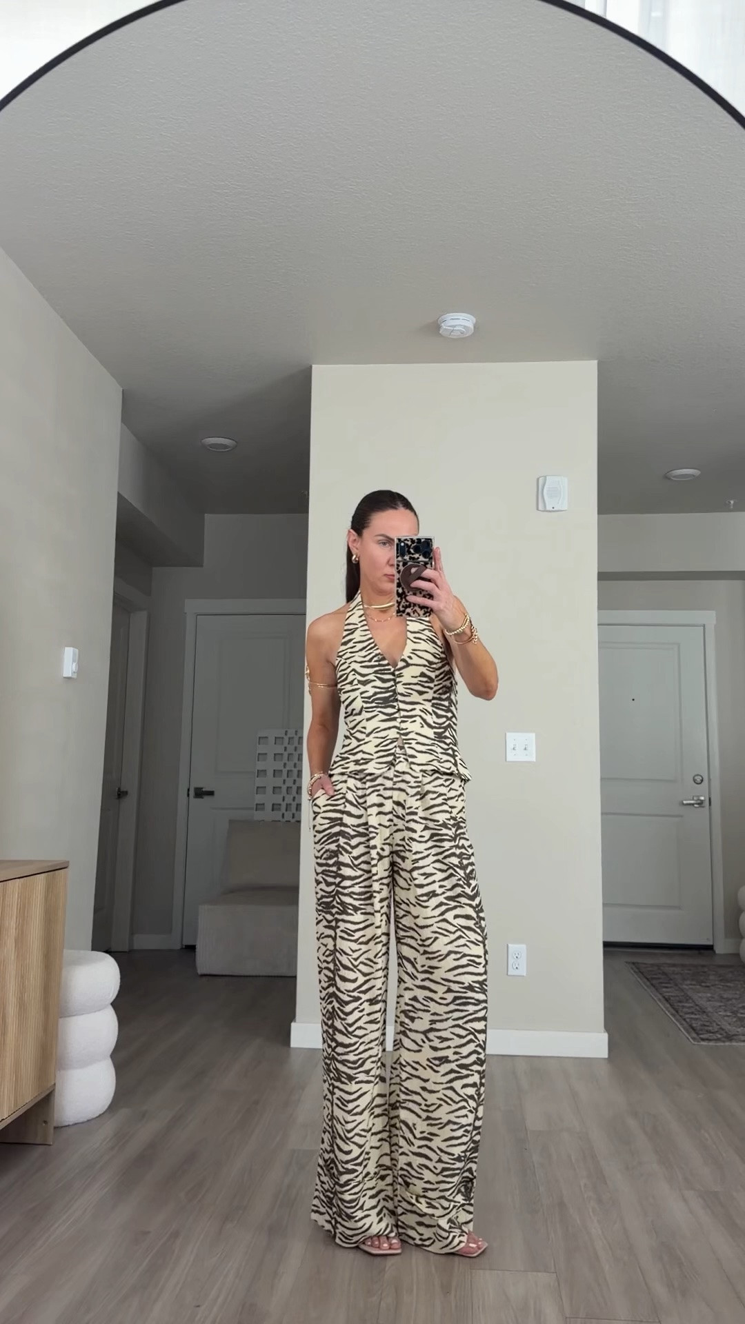 nasty gal set
safari print
animal print
zebra print 
pants and top set 
resort wear 
amazon