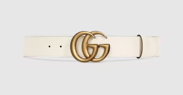 Leather belt with Double G buckle | Gucci (US)