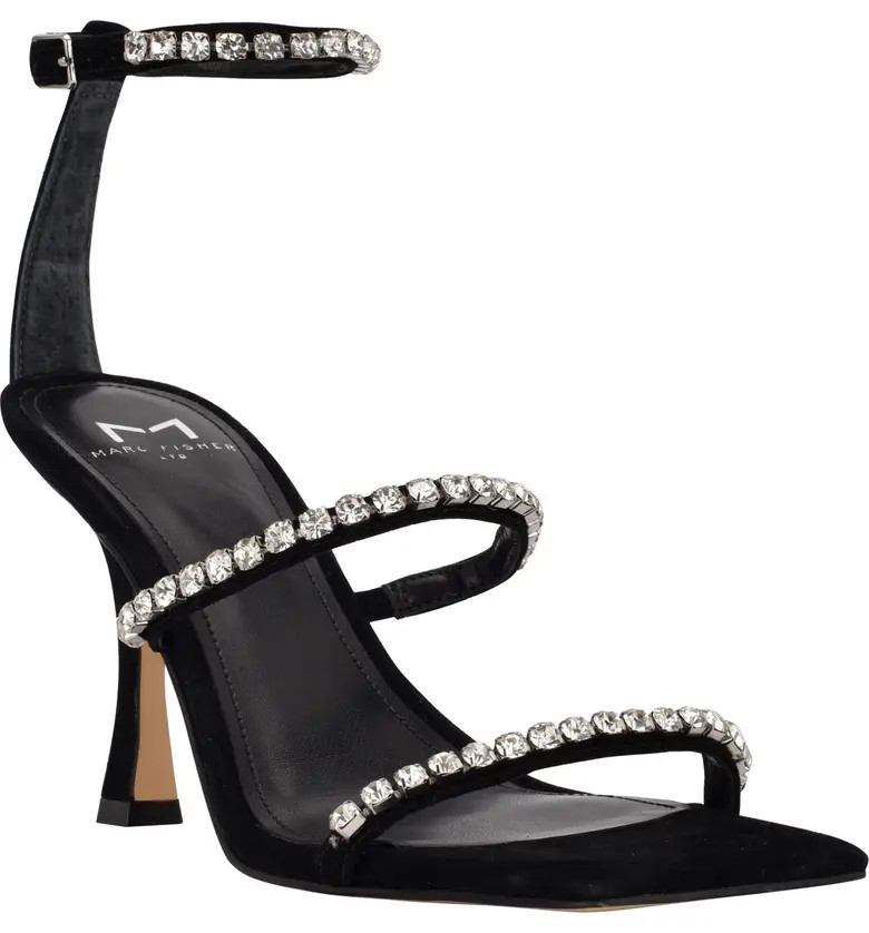 Marc Fisher LTD Dezzi Rhinestone Ankle Strap Sandal (Women) | Nordstromrack | Nordstrom Rack