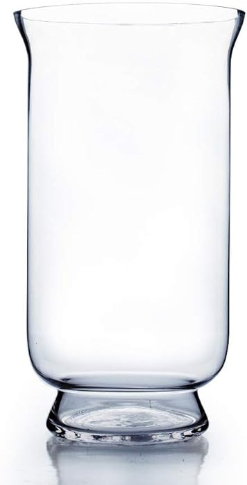 WGV Unique Bouquet Vase, 8" W, 15" H, Clear Tall Hurricane Glass Candle Holder, Floral Planter Te... | Amazon (US)