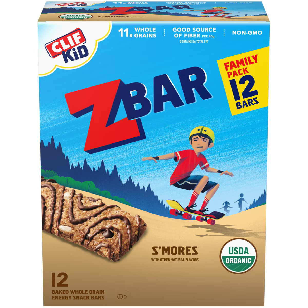 CLIF Kid ZBAR Organic S'Mores Snack Bars - 15.24oz/12ct | Target