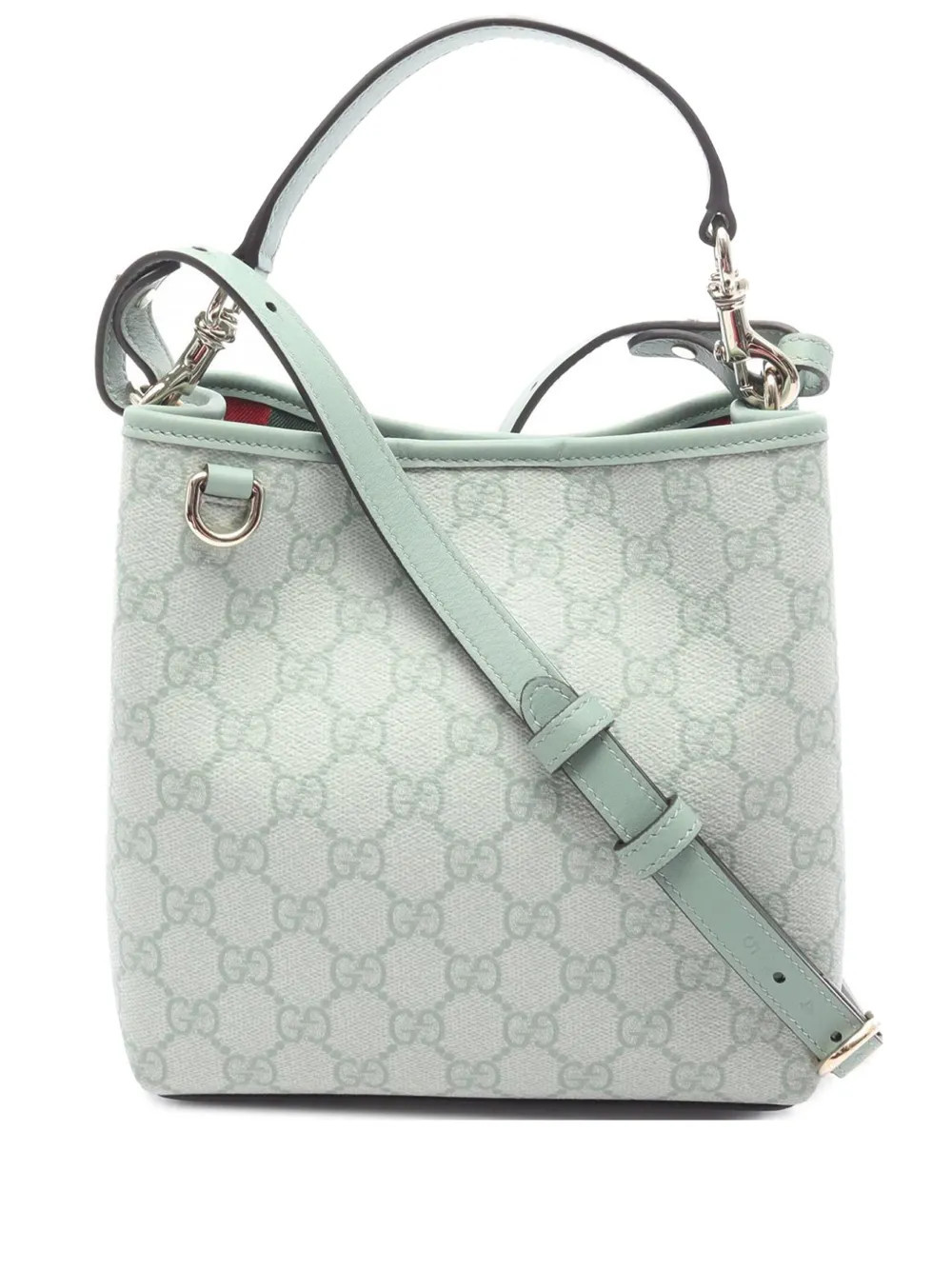 Gucci Pre-Owned 2016-2025 Small GG Supreme Emblem Bucket Bag satchel - Green | Farfetch Global