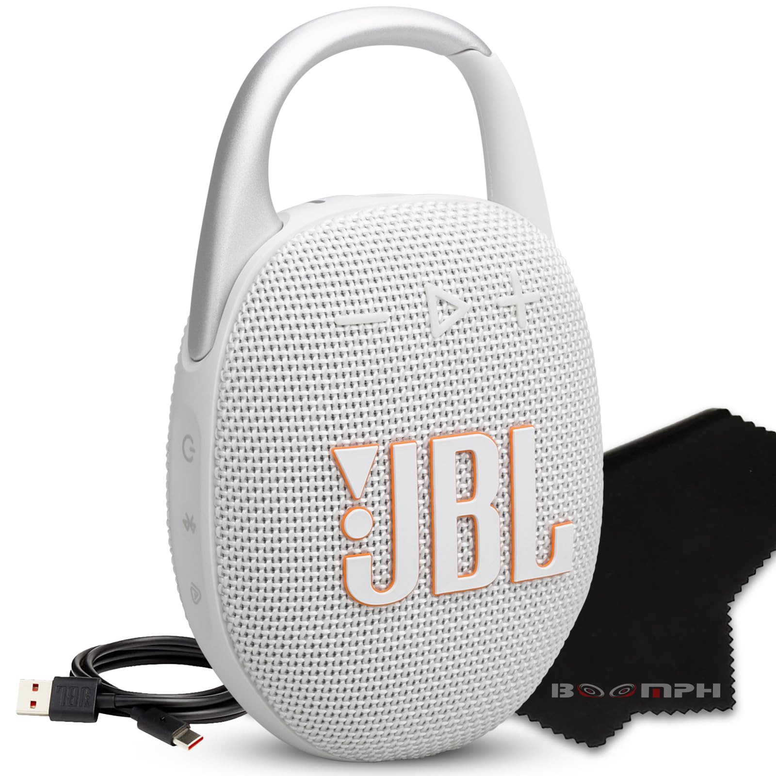 JBL Clip 5 Portable Bluetooth Speaker, IP67 Waterproof & Dustproof, Long-Lasting Battery - White ... | Amazon (US)