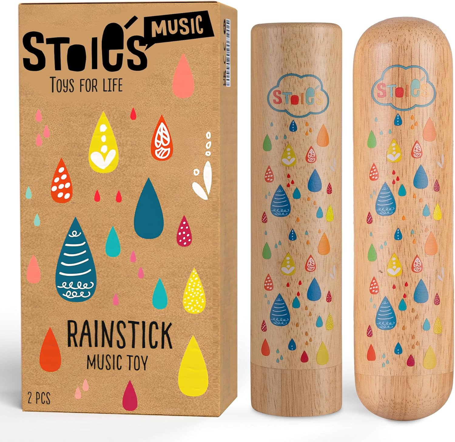 Stoie's Wooden RainStick Instrument for kids, Support Music Exploration, Coordination and Rhythm ... | Amazon (UK)