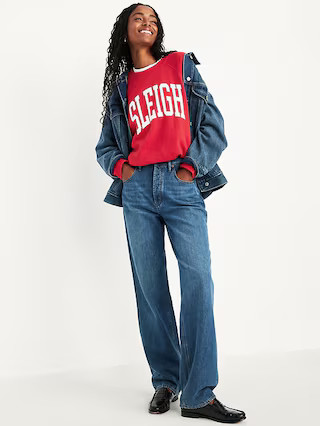 SoComfy Oversized Graphic Raglan Sweatshirt | Old Navy (US)