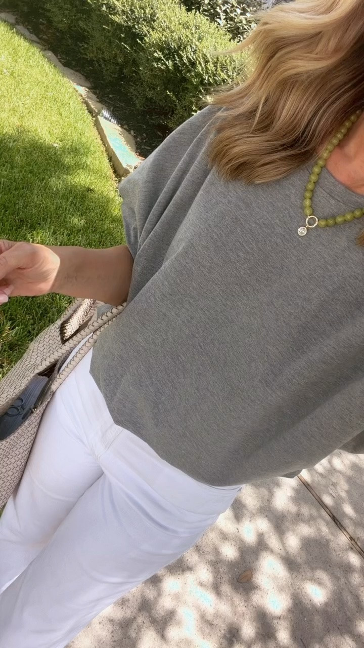 This is my kind of late summer outfit. A soft grey tee with crisp white pants feels light enough for the heat but ready for the season ahead.

grey tee, white pants, summer to fall outfit, transitional style, casual outfit, everyday outfit, neutral outfit, late summer style, womens fashion, easy outfit, hauteandhumid

#LTKootd #LTKSeasonal #LTKgrwm