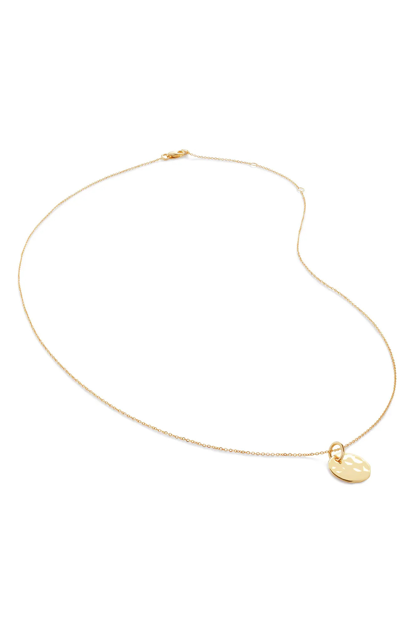 Monica Vinader Siren Disc Pendant Necklace (Women) | Nordstrom | Nordstrom