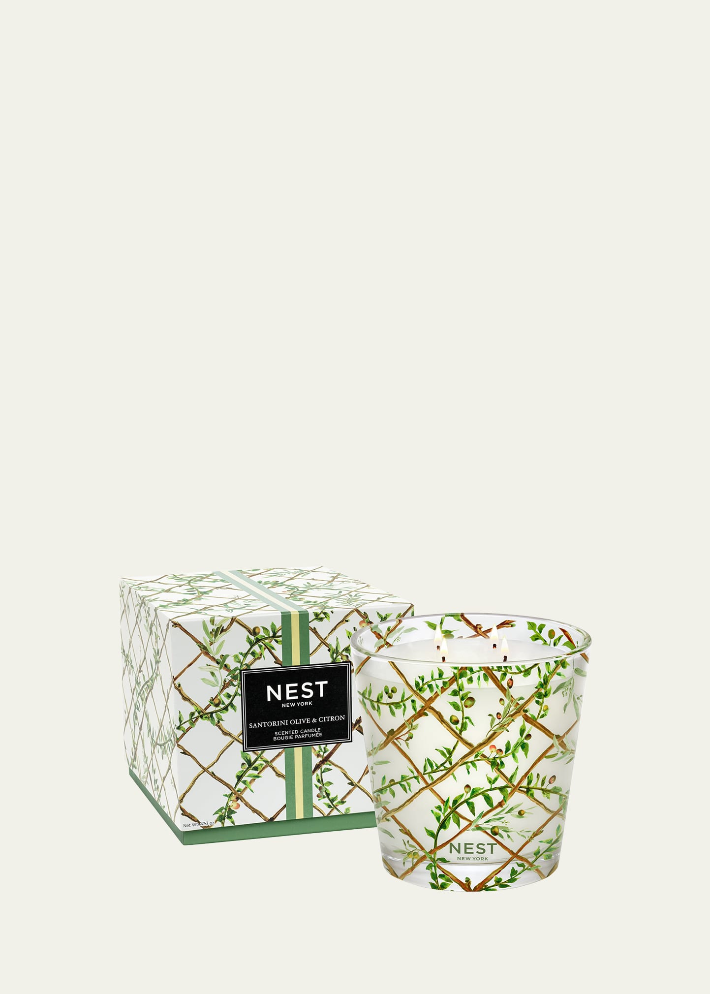 NEST New York Santorini Olive & Citron Luxury 4-Wick Specialty Candle, 1.34 kg | Bergdorf Goodman