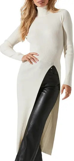 ASTR the Label High Slit Turtleneck Sweater | Nordstrom | Nordstrom