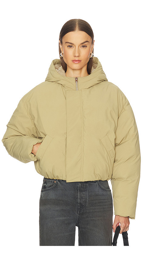 GRLFRND Greer Puffer Jacket in Tan. Size M. Also in L, S, XL, XS, XXS. | Revolve Clothing (Global)