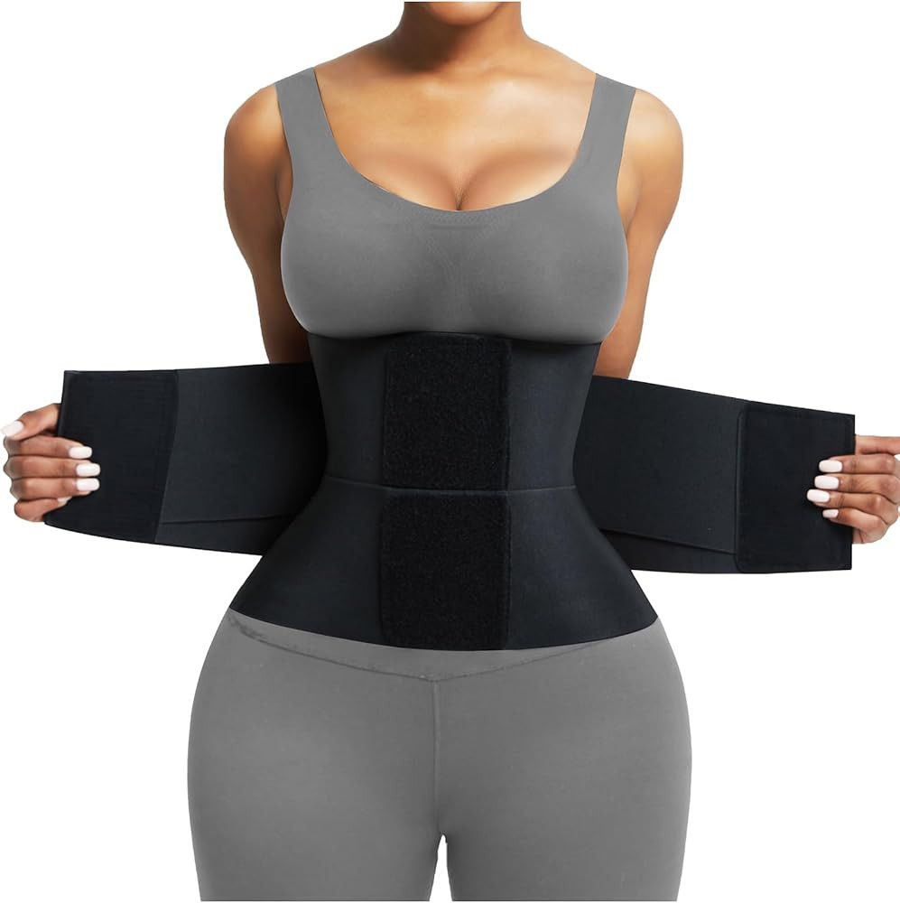 FeelinGirl Waist Trainer Belt Waist Cincher Trimmer Ab Belt Tummy Control Body Shaper with Triple... | Amazon (US)
