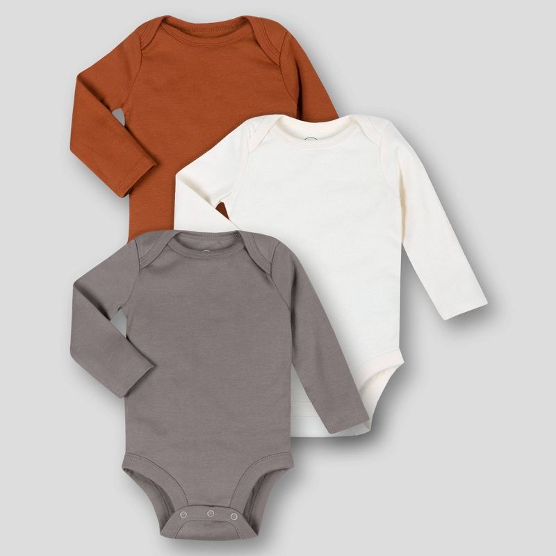 Lamaze Baby Boys' 3pk Organic Cotton Long Sleeve Bodysuit | Target