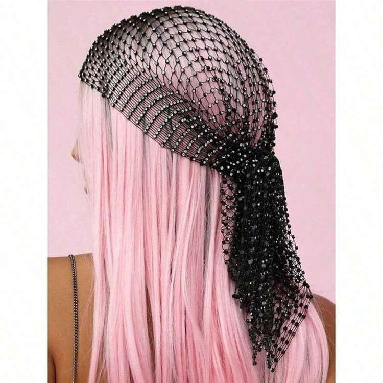 1pc Women Decor Hollow Out Fashion Hat Decoration Elegant Women Hair Accessories Turban Headband Hairband Fall Winter Hair Band Vacation Outfits Woman Elegant Scarf Women Bandana Soft Headwrap | SHEIN