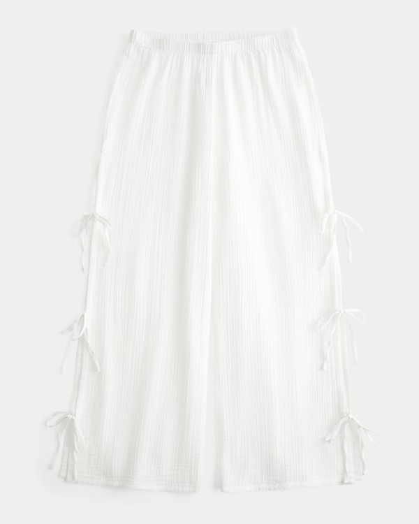 Women's Gauze Wide-Leg Pants | Women's Swimwear | HollisterCo.com | Hollister (US)