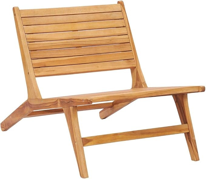 vidaXL Garden Chair Solid Teak Wood，backrest reclines so You can find The Most Comfortable Posi... | Amazon (US)
