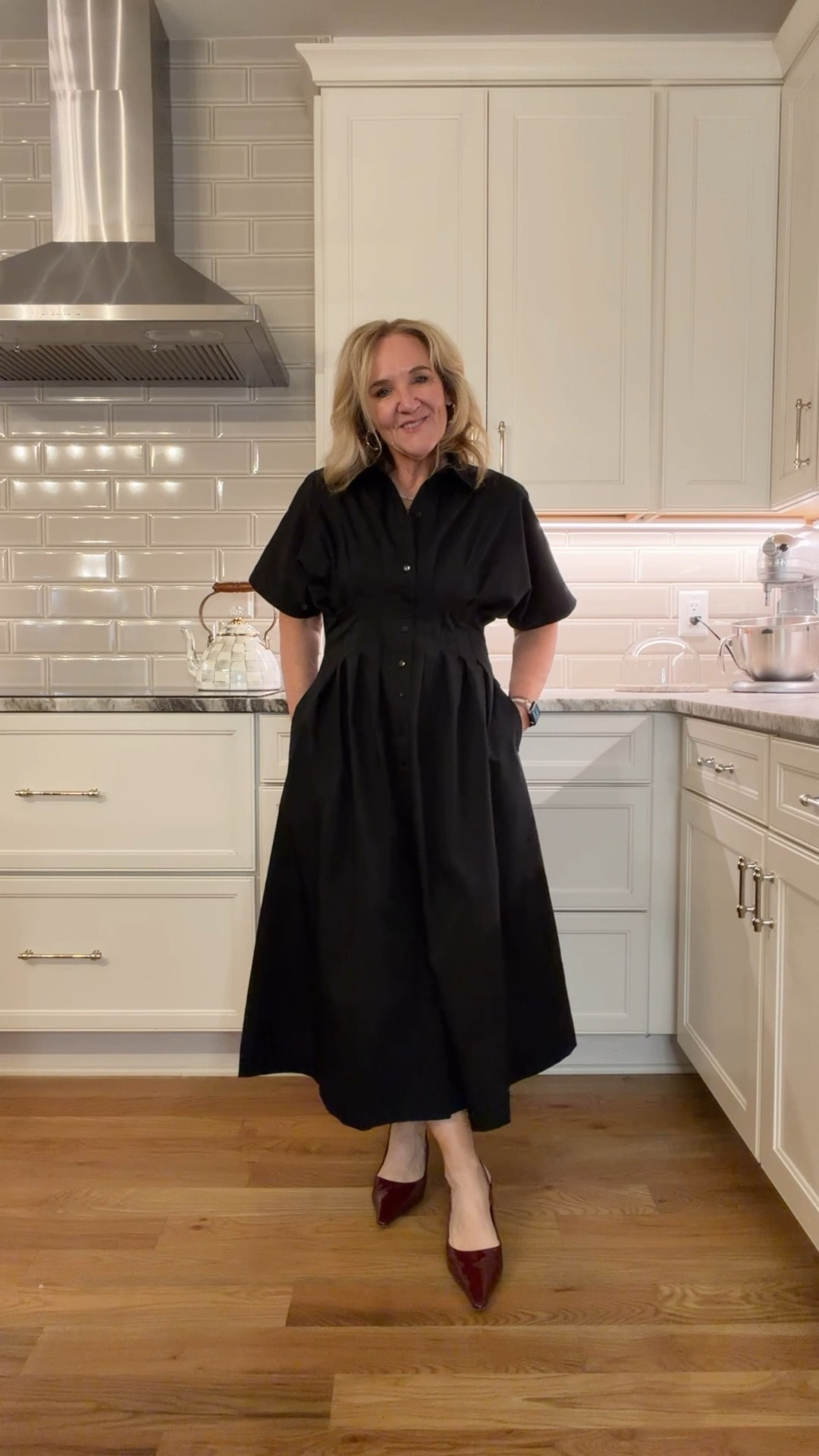 RESTOCKED! The top rated Anthropologie Toby dress in black. A classic dress that can be styled and worn all four seasons.
A medium petite fits me best with a little bit of extra room in the waist. If you want, it really fitted then size down. I can also wear the regular size just def size down  
Add a button down blouse or a turtleneck underneath for a work or holiday look. Both blouses are size medium.
Add a turtleneck or a fun graphic sweatshirt over your shoulders to dress it down

#LTKPetite #LTKOver40 #LTKSaleAlert