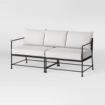 Midway Metal Patio Sofa - Black - Threshold&#8482; designed with Studio McGee | Target
