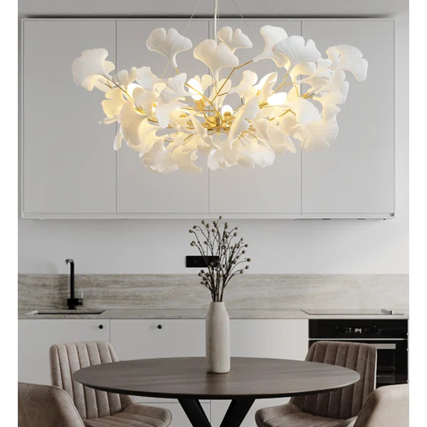 Mishaela 8 - Light Ginkgo Chandelier | Wayfair North America
