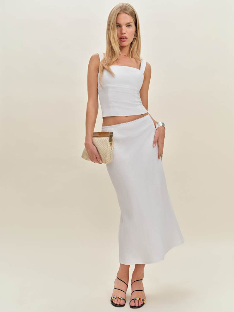 Layla Linen Skirt | Reformation (Global)