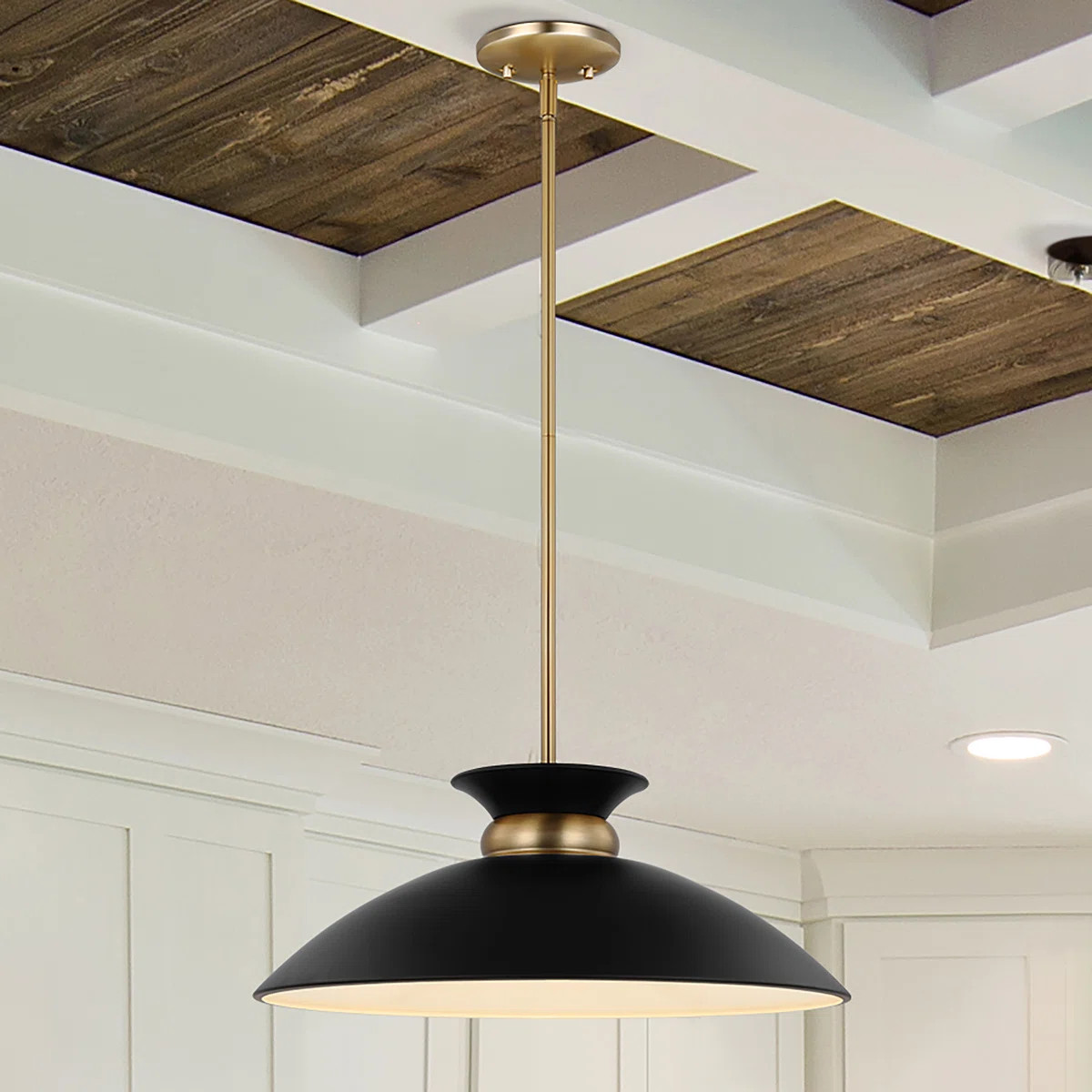 Giles 1-Light Dimmable Metal Dome Pendant with Adjustable Height | Wayfair North America