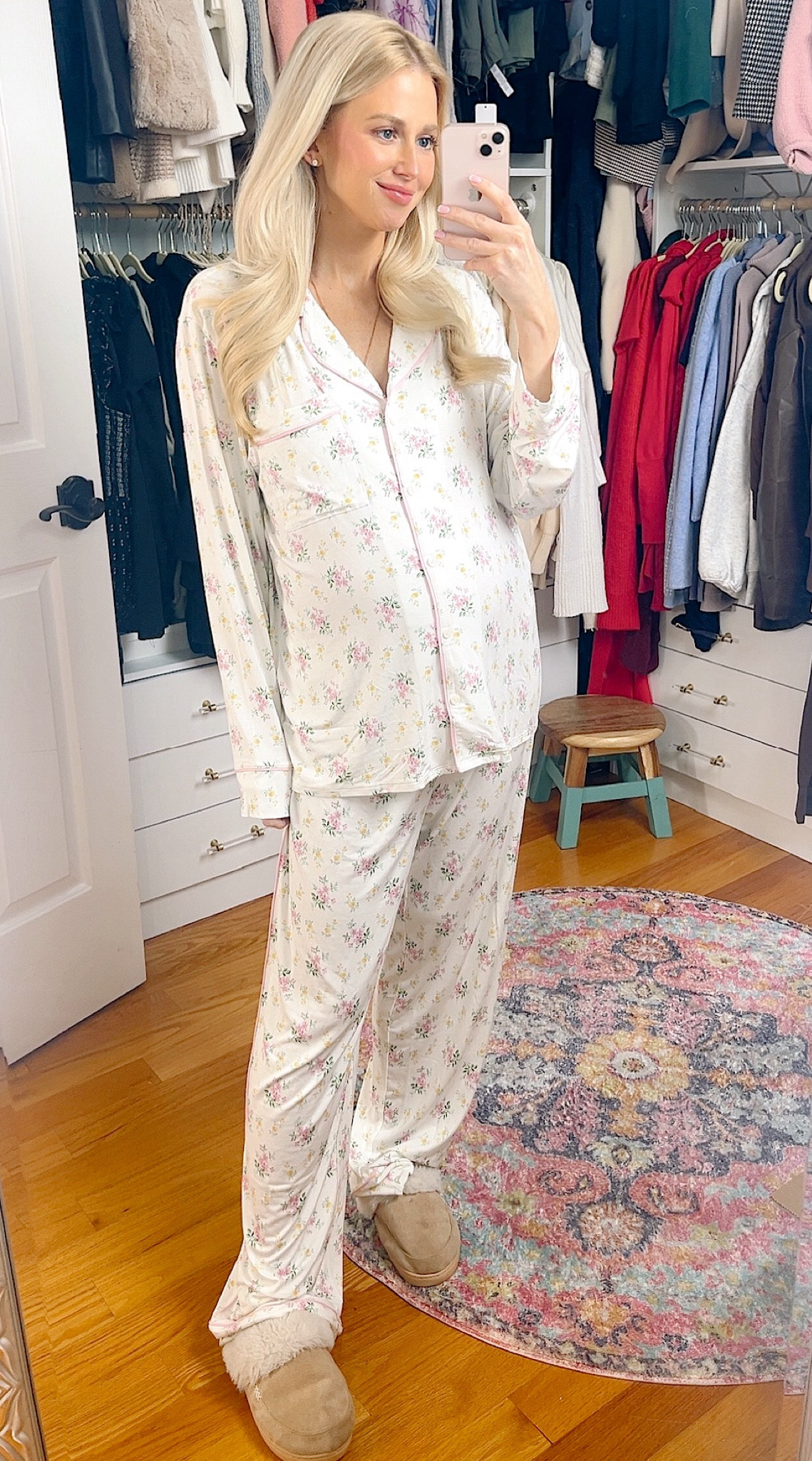 The softest coziest pjs 💕 likely going to be packing these in my hospital bag with me! 

#LTKFindsUnder50 #LTKBump #LTKSaleAlert